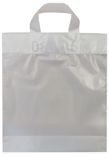 Transparente Schlaufentragetasche aus HDPE - Naturfarben und robust