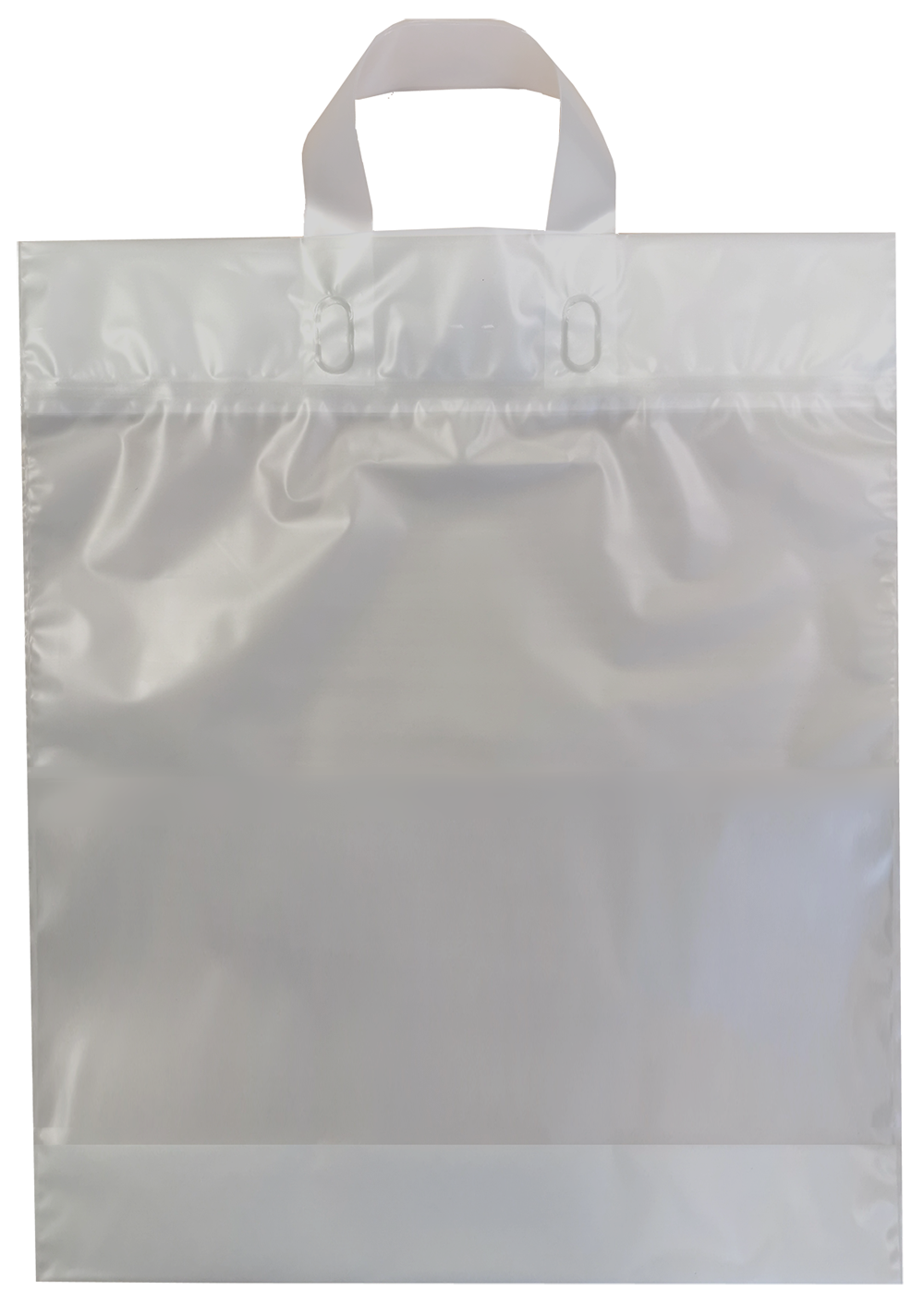 Transparente Schlaufentragetasche aus HDPE - Naturfarben und robust