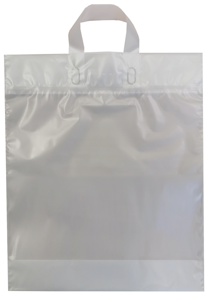 Transparente Schlaufentragetasche aus HDPE - Naturfarben und robust