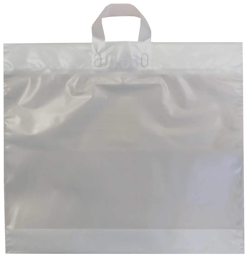 Transparente Schlaufentragetasche aus HDPE - Naturfarben und robust