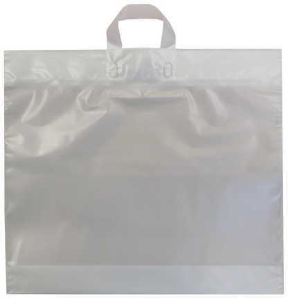 Transparente Schlaufentragetasche aus HDPE - Naturfarben und robust